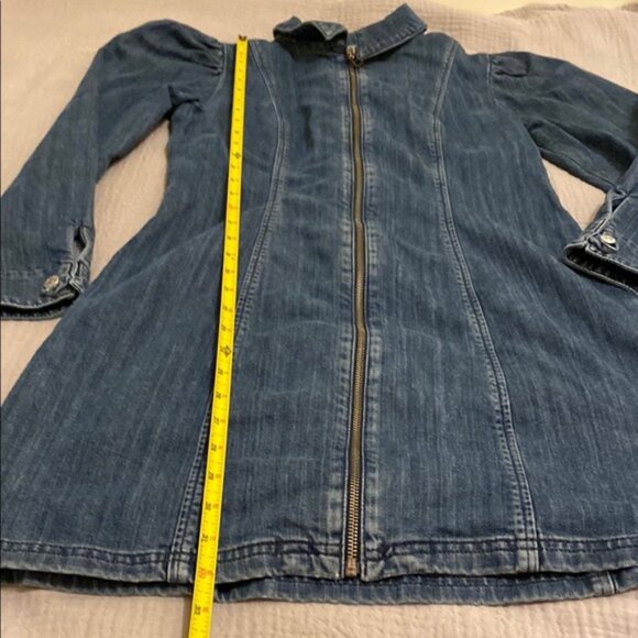 ALEXA CHUNG. Blue Puff Sleeve Sheath Dress. Size 8 - Picture 9 of 12